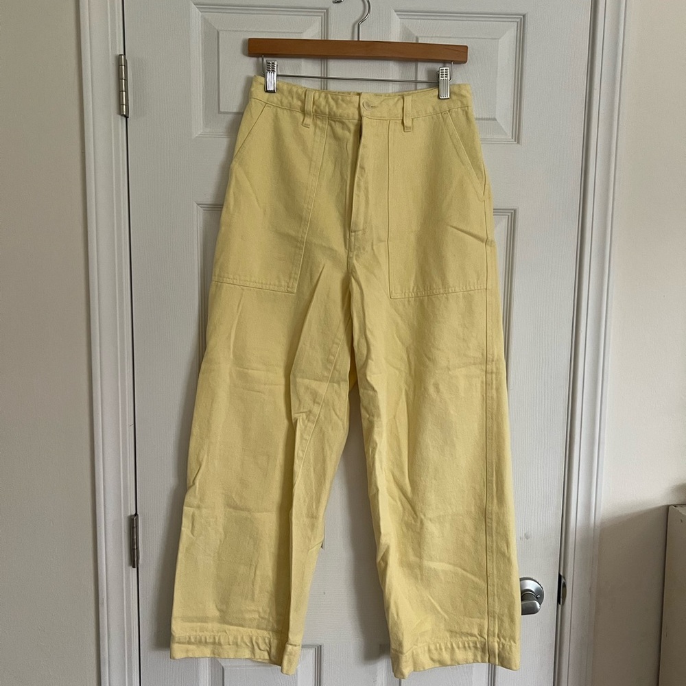 alex mill yellow canvas pants